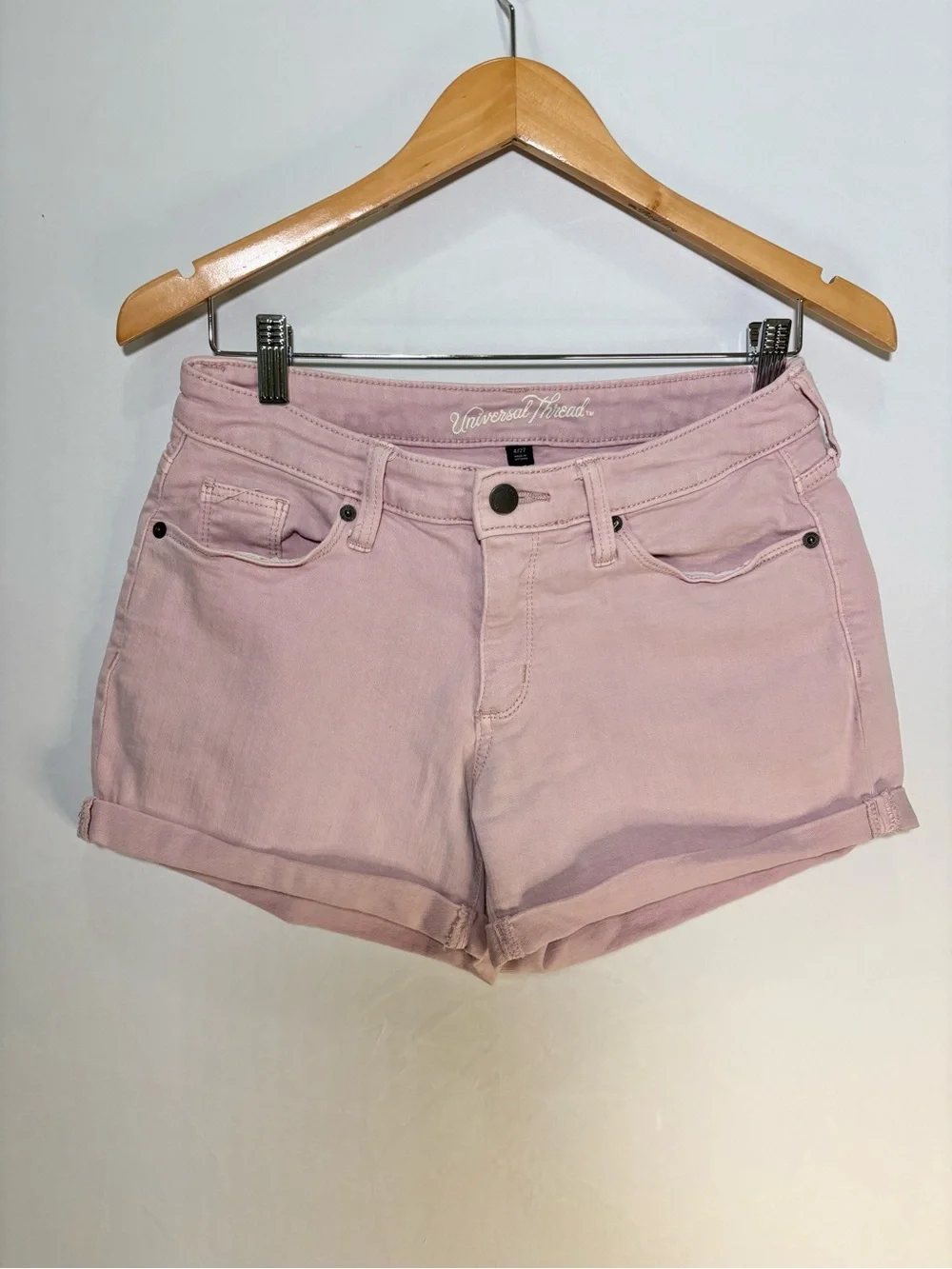 Universal Thread Light Pink Denim Cuffed Shorts